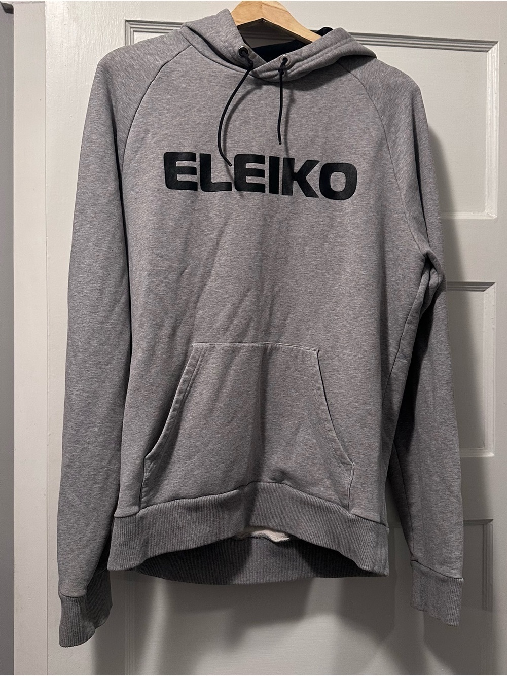 Eleiko Hoodie Weightlifting Powerlifting Barbell Gray L
